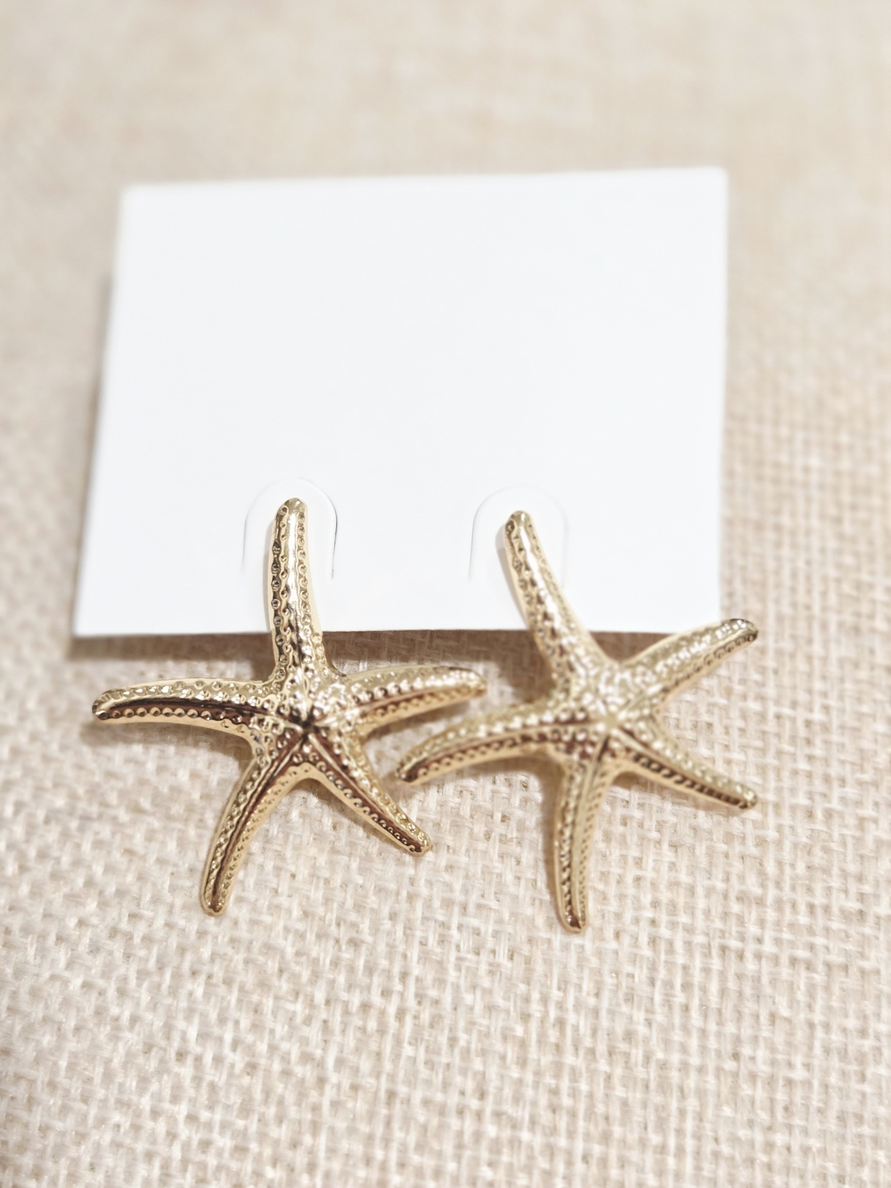 Gold Starfish Stud Earrings